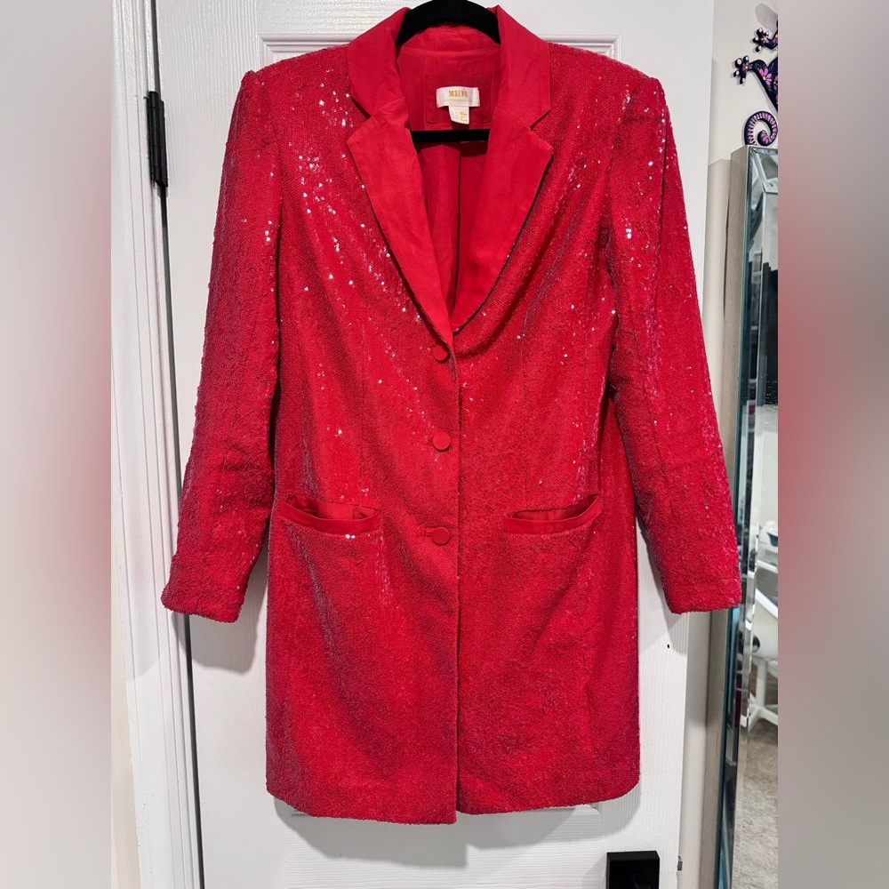 Red Mini Blazer Dress